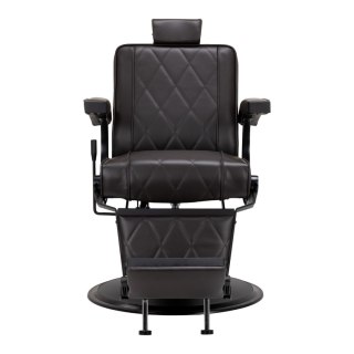 Hair System fotel barberski BM88066B brązowy czarna rama