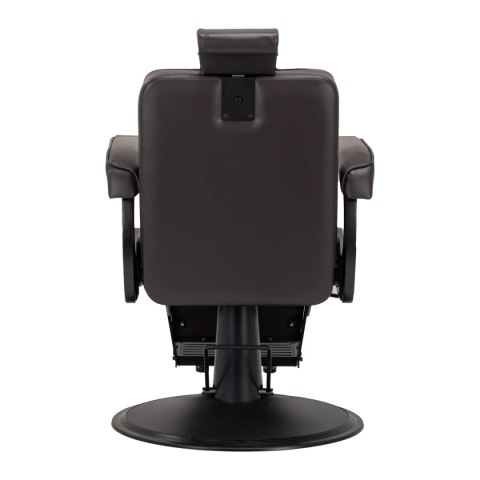 Hair System fotel barberski BM88066B brązowy czarna rama