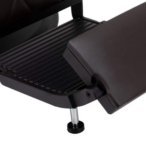 Hair System fotel barberski BM88066B brązowy czarna rama