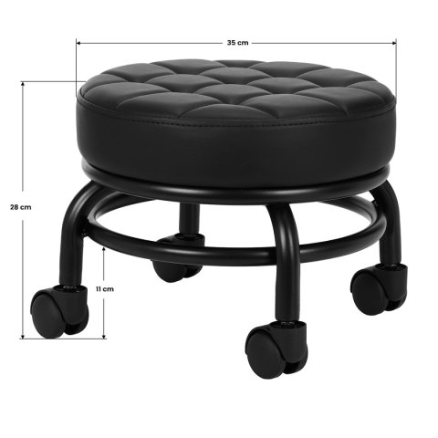 Taboret kosmetyczny do pedicure H-13 czarny Taboret kosmetyczny do pedicure H-13 czarny