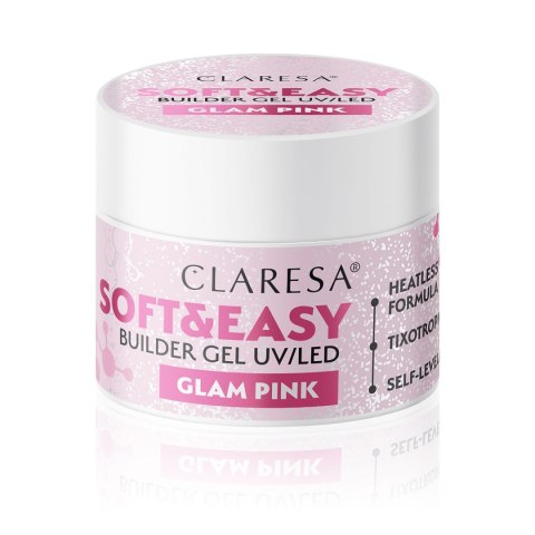 Claresa żel budujący Soft&Easy glam pink 45 g Claresa żel budujący Soft&Easy glam pink 45 g