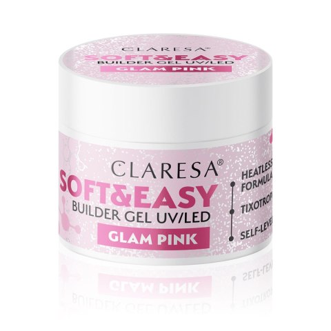Claresa żel budujący Soft&Easy glam pink 90g Claresa żel budujący Soft&Easy glam pink 90g