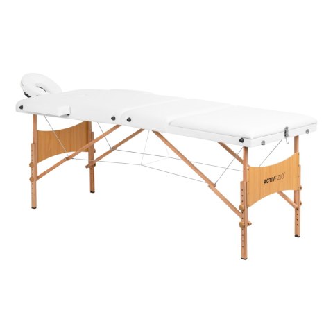 Stół składany do masażu drewniany Komfort Activ Fizjo Lux 3 segmentowy 190x70 BIAŁY Stół składany do masażu drewniany Komfort Activ Fizjo Lux 3 segmentowy 190x70 BIAŁY