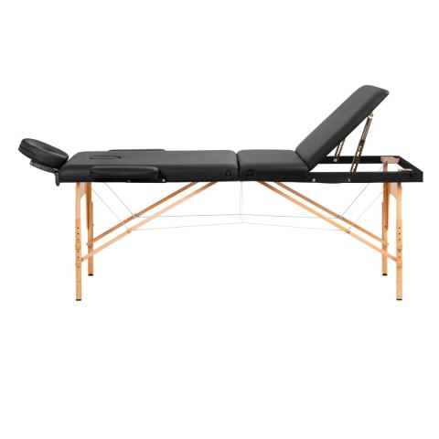 Stół składany do masażu drewniany Komfort Activ Fizjo Lux 3 segmentowy 190x70 czarny Stół składany do masażu drewniany Komfort Activ Fizjo Lux 3 segmentowy 190x70 czarny