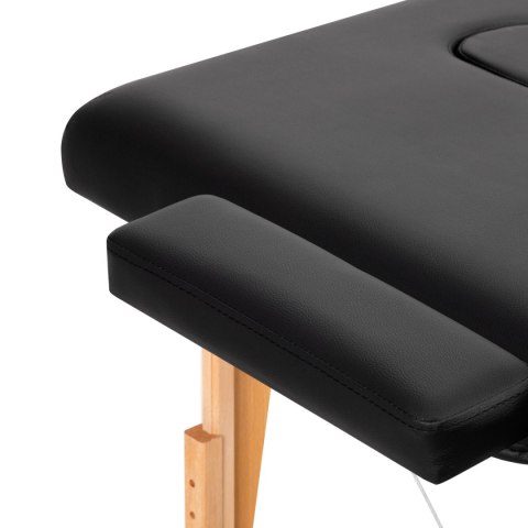 Stół składany do masażu drewniany Komfort Activ Fizjo Lux 3 segmentowy 190x70 czarny Stół składany do masażu drewniany Komfort Activ Fizjo Lux 3 segmentowy 190x70 czarny