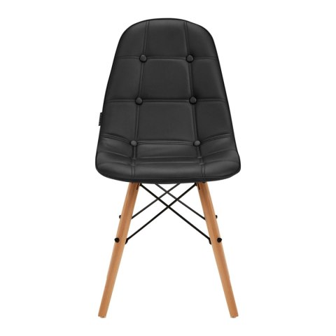 4Rico Krzesło skandynawskie QS-185 eco skóra czarne 4Rico Krzesło skandynawskie QS-185 eco skóra czarne
