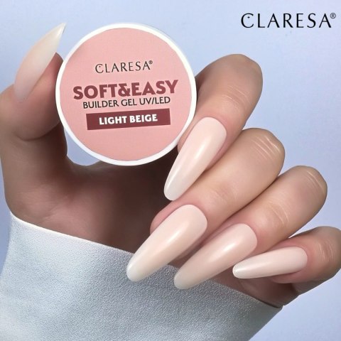Claresa żel budujący Soft&Easy gel light beige 45g Claresa żel budujący Soft&Easy gel light beige 45g