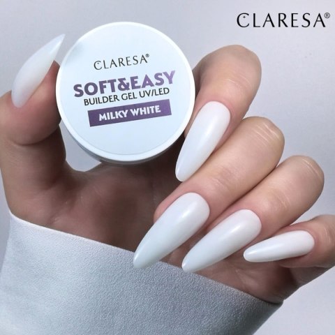 Claresa żel budujący Soft&Easy gel milky white 45g Claresa żel budujący Soft&Easy gel milky white 45g