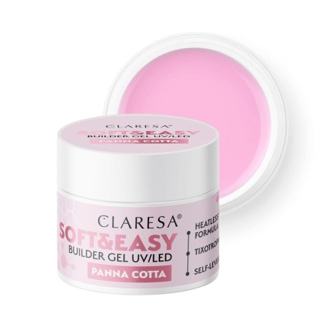 Claresa żel budujący Soft&Easy gel panna cotta 90g Claresa żel budujący Soft&Easy gel panna cotta 90g