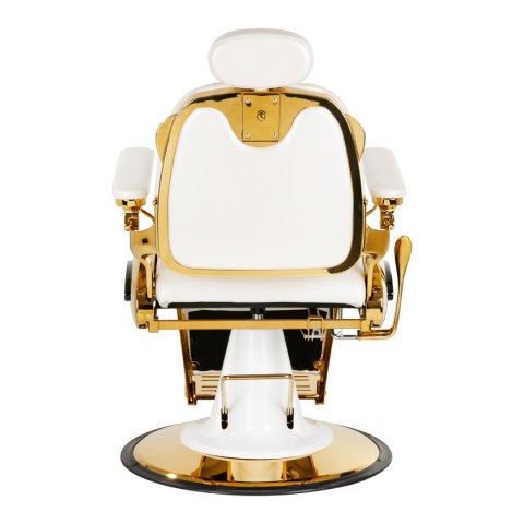 Gabbiano fotel barberski Francesco Gold biały Gabbiano fotel barberski Francesco Gold biały