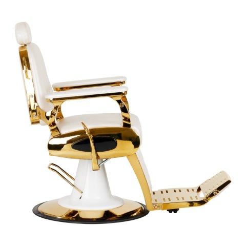 Gabbiano fotel barberski Francesco Gold biały Gabbiano fotel barberski Francesco Gold biały