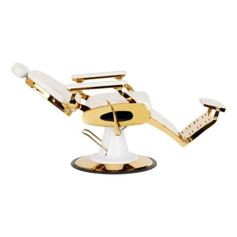 Gabbiano fotel barberski Francesco Gold biały Gabbiano fotel barberski Francesco Gold biały