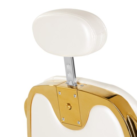 Gabbiano fotel barberski Francesco Gold biały Gabbiano fotel barberski Francesco Gold biały