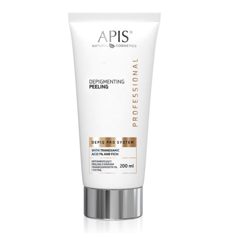 APIS DEPIQ PRO SYSTEM Depigmentujący peeling z kwasem traneksamowym 1% i ficyną, 200 ml APIS DEPIQ PRO SYSTEM Depigmentujący peeling z kwasem traneksamowym 1% i ficyną, 200 ml