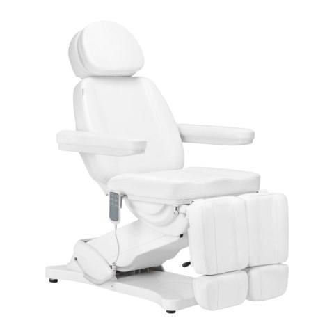 Elektryczny fotel kosmetyczny SILLON CLASSIC 3 silniki z kołyską pedi biały Elektryczny fotel kosmetyczny SILLON CLASSIC 3 silniki z kołyską pedi biały