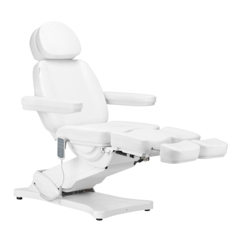 Elektryczny fotel kosmetyczny SILLON CLASSIC 3 silniki z kołyską pedi biały Elektryczny fotel kosmetyczny SILLON CLASSIC 3 silniki z kołyską pedi biały