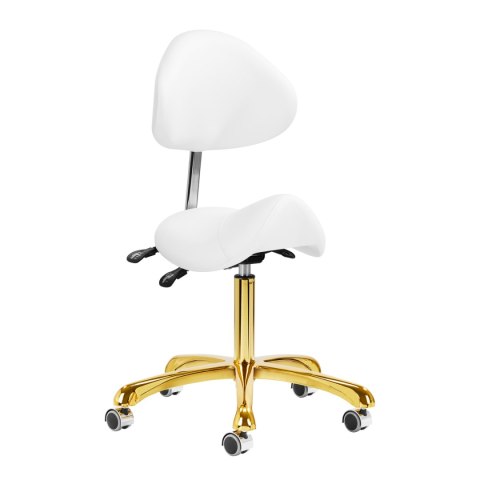 Taboret kosmetyczny 1004 Giovanni złoto biały Taboret kosmetyczny 1004 Giovanni złoto biały