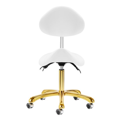 Taboret kosmetyczny 1004 Giovanni złoto biały Taboret kosmetyczny 1004 Giovanni złoto biały
