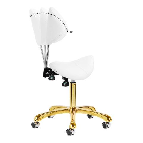 Taboret kosmetyczny 1004 Giovanni złoto biały Taboret kosmetyczny 1004 Giovanni złoto biały