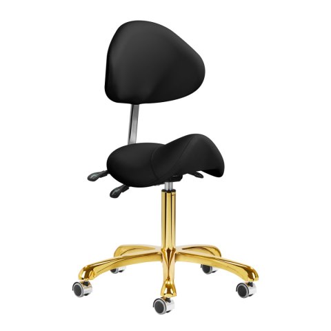 Taboret kosmetyczny 1004 Giovanni złoto czarny Taboret kosmetyczny 1004 Giovanni złoto czarny