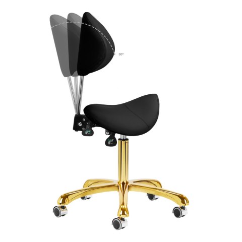 Taboret kosmetyczny 1004 Giovanni złoto czarny Taboret kosmetyczny 1004 Giovanni złoto czarny