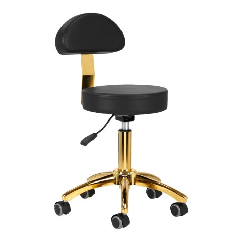 Taboret kosmetyczny AM-304G złoto czarny Taboret kosmetyczny AM-304G złoto czarny